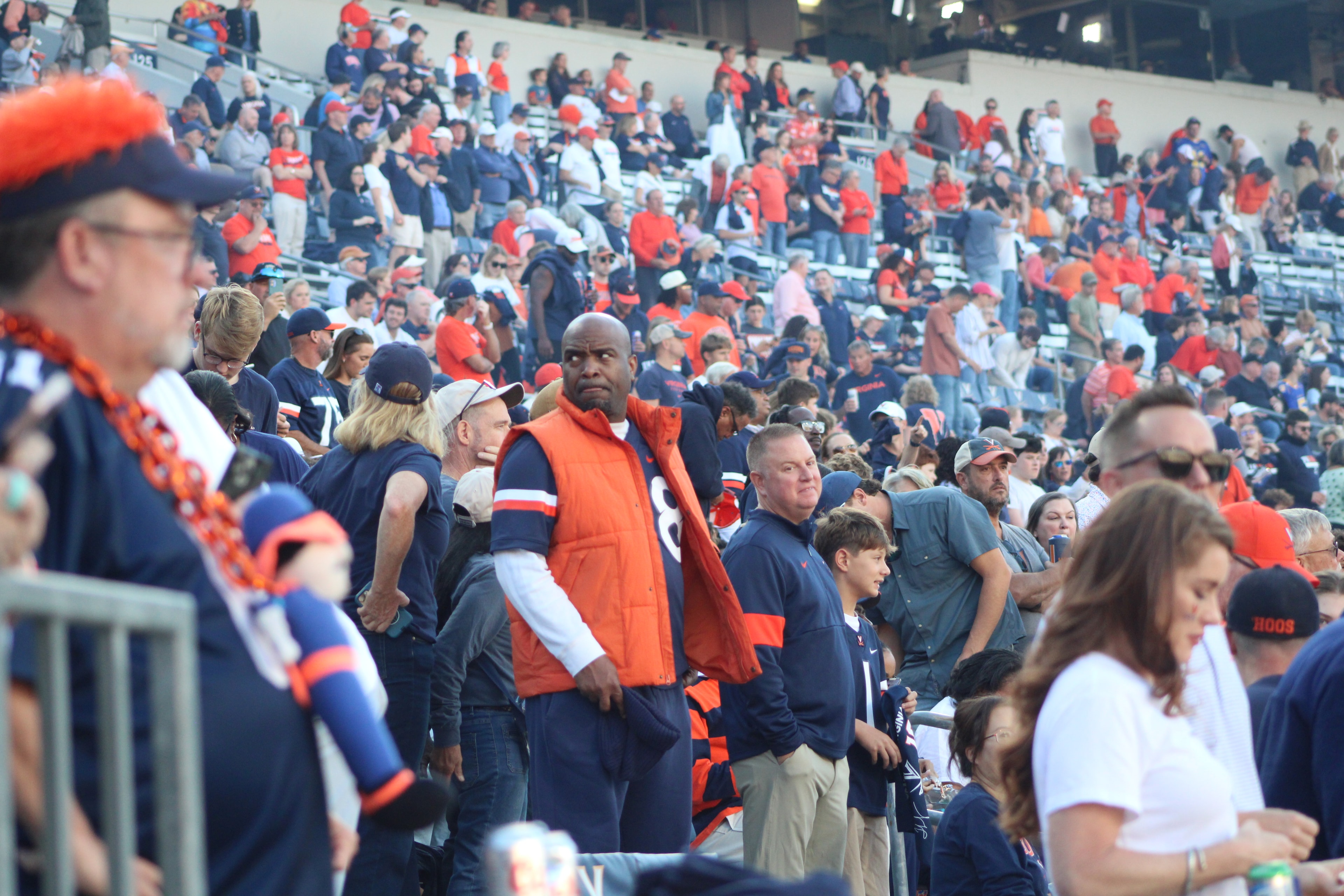Fans at Virginia vs Delaware game day