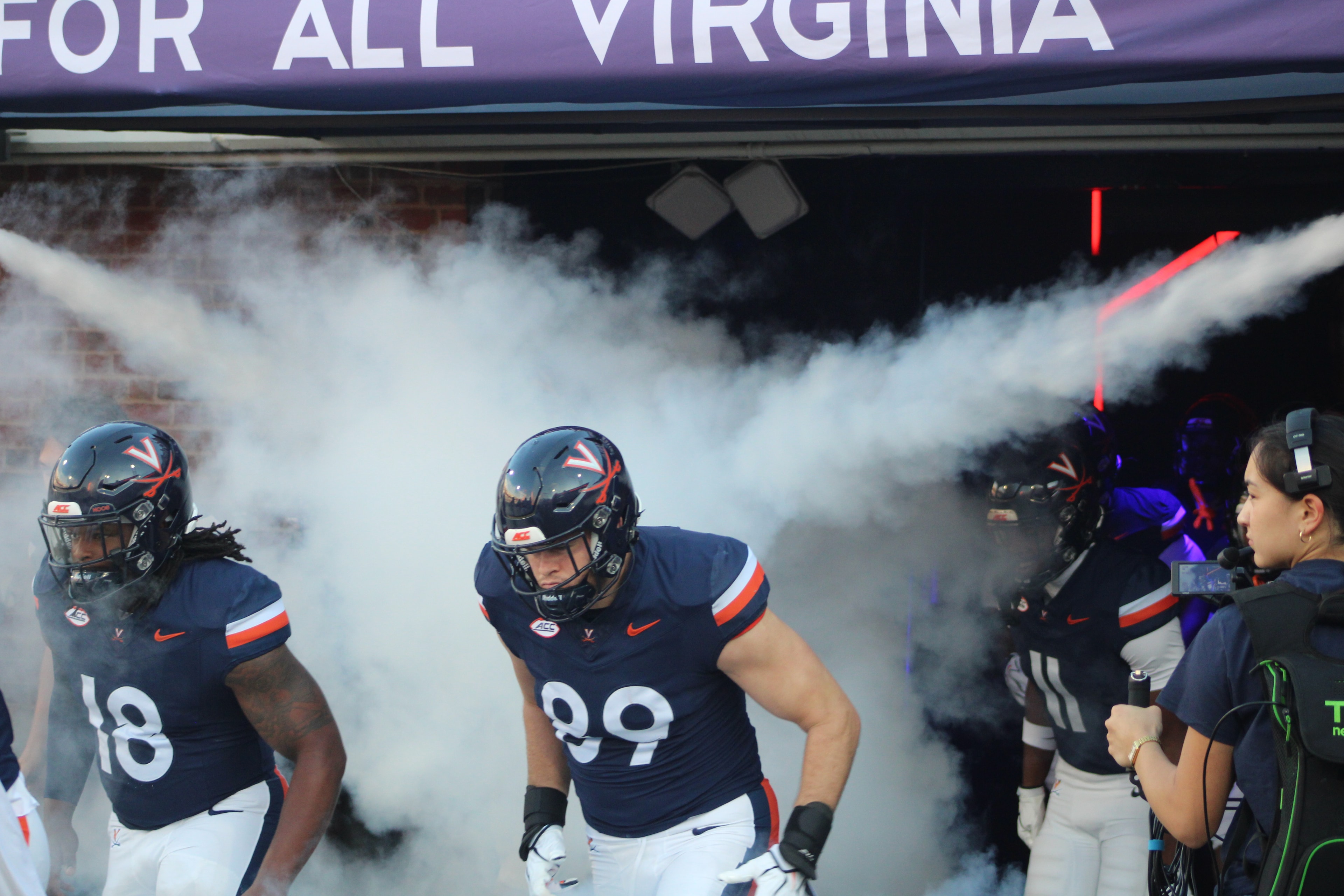 Fans at Virginia vs Delaware game day