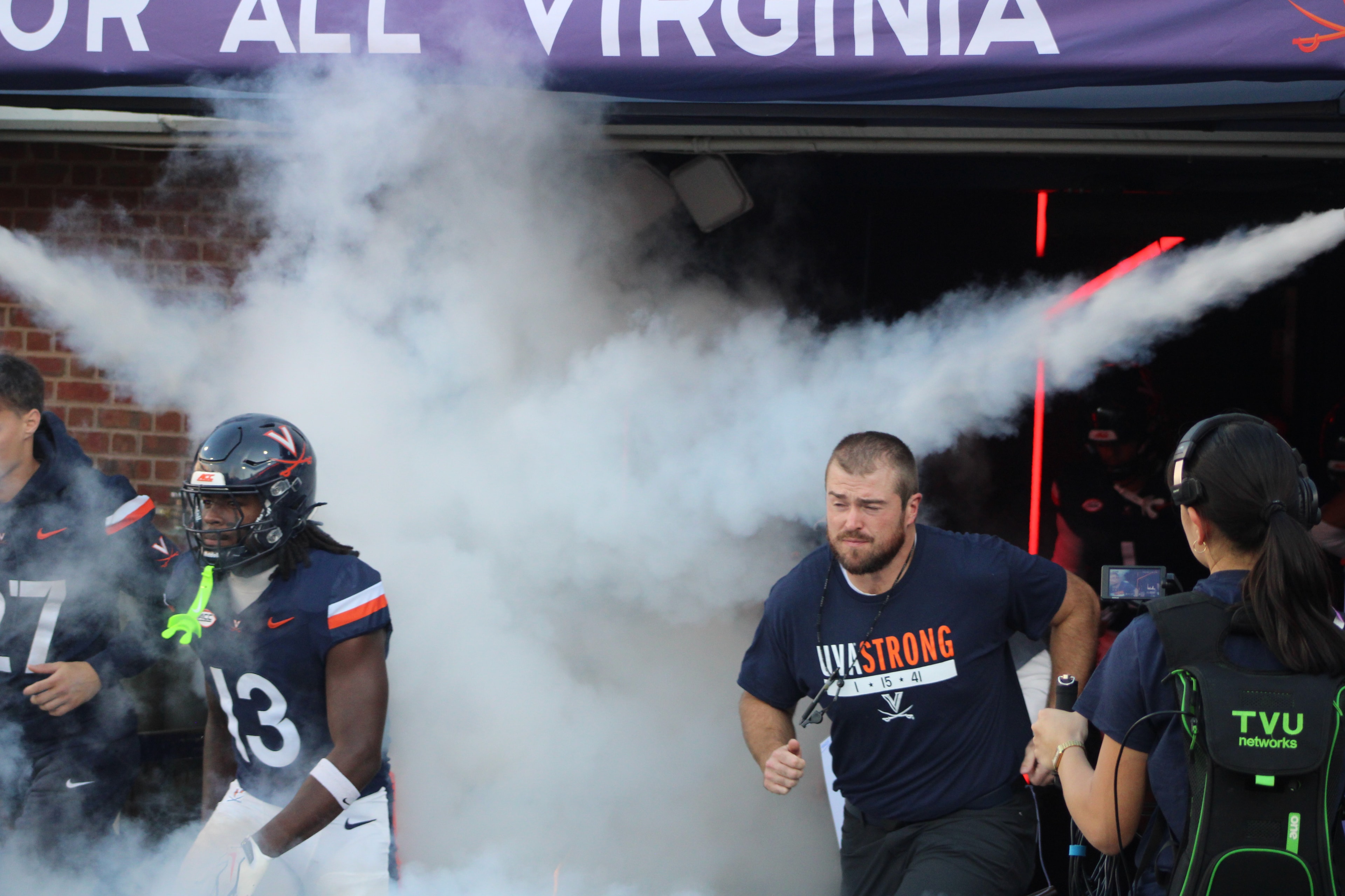 Fans at Virginia vs Delaware game day