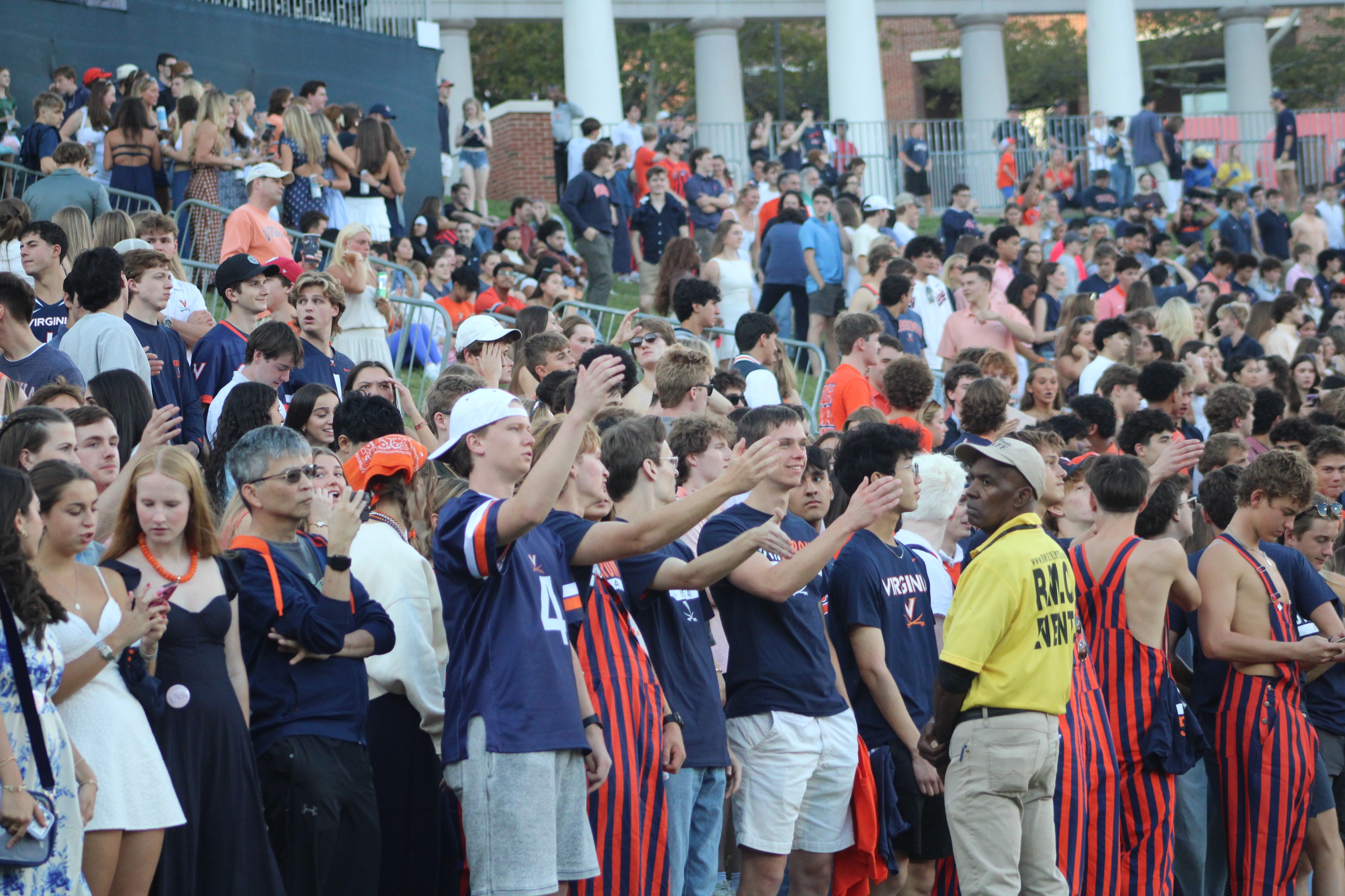 Fans at Virginia vs Delaware game day