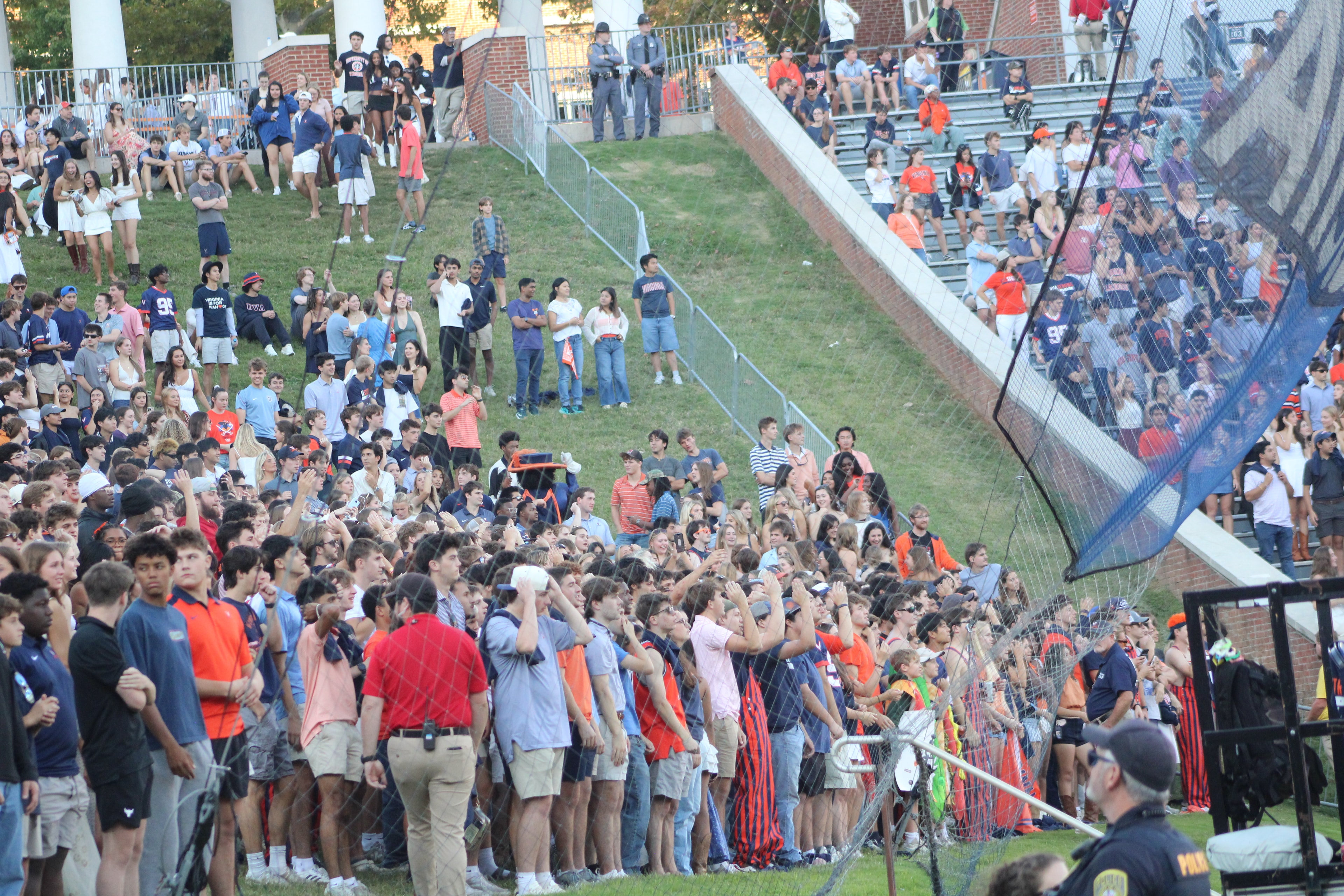 Fans at Virginia vs Delaware game day