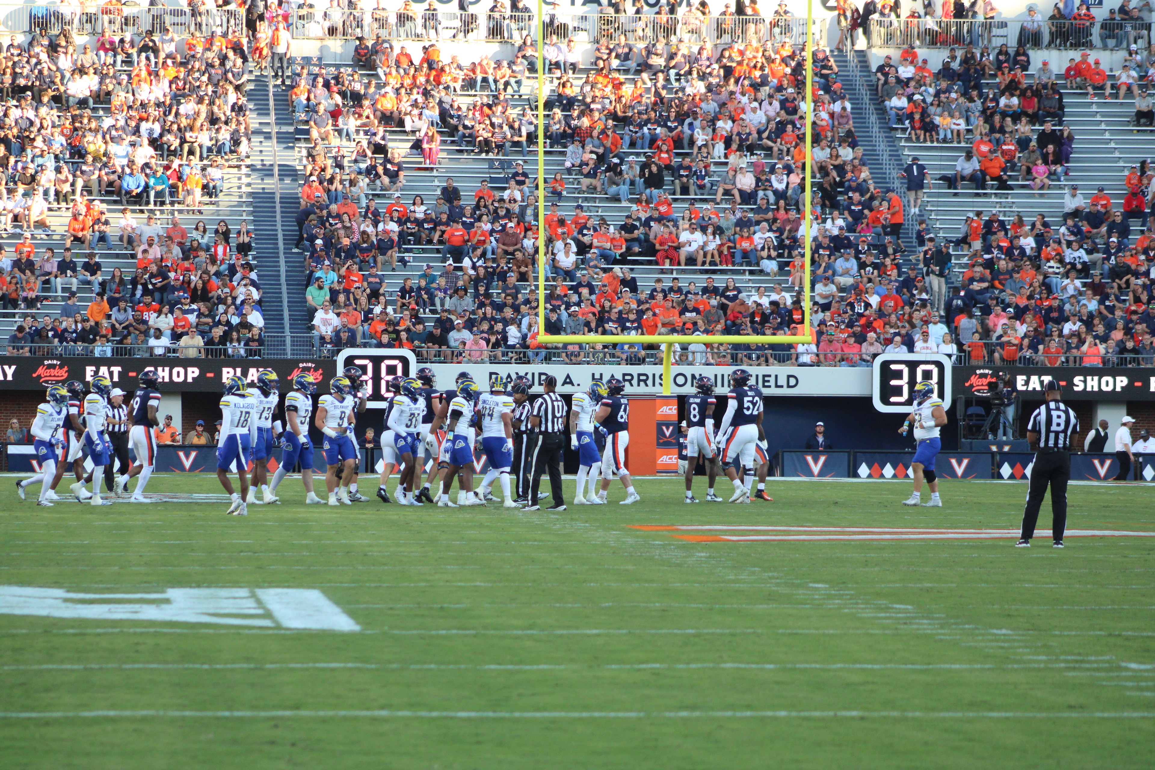 Fans at Virginia vs Delaware game day