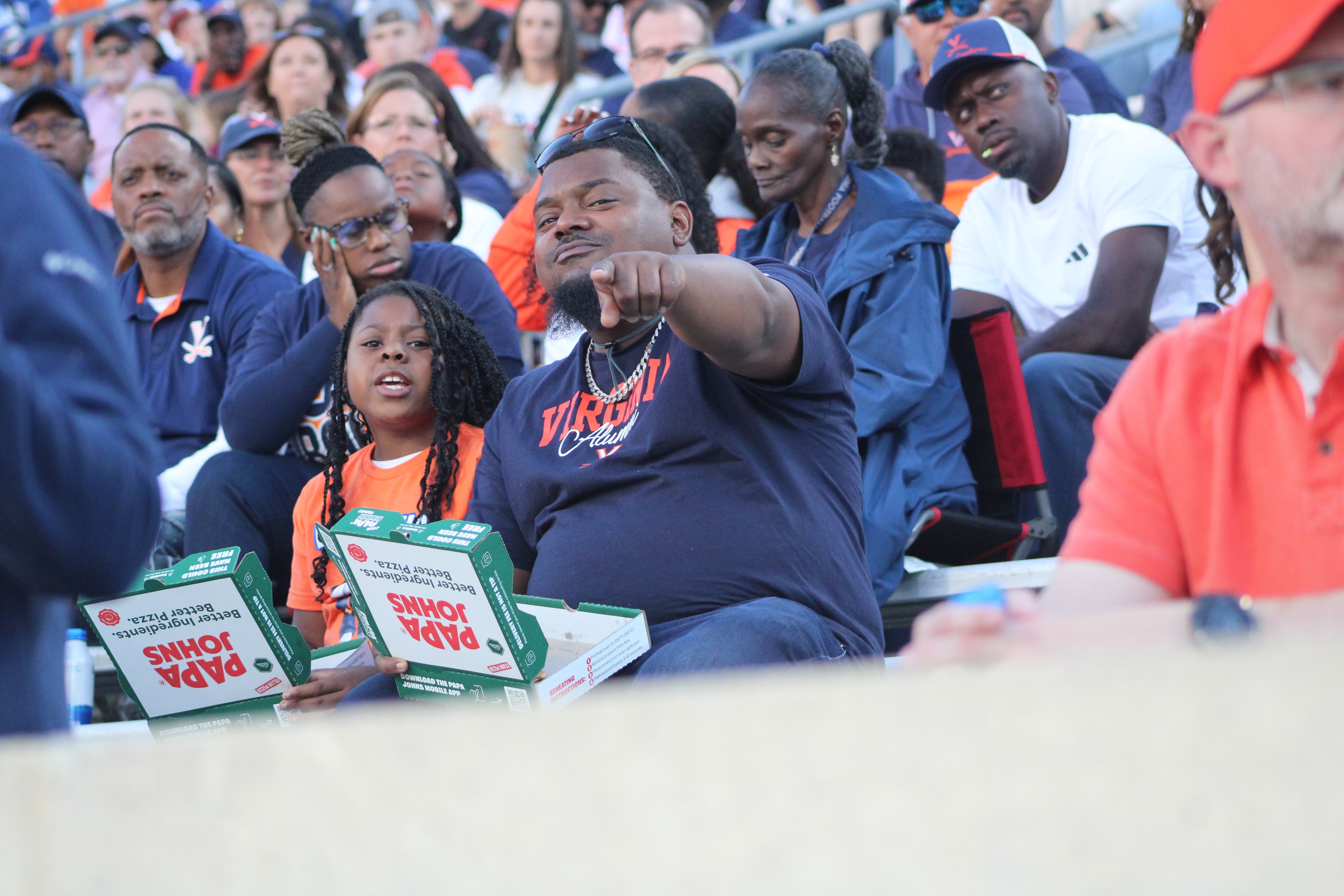 Fans at Virginia vs Delaware game day