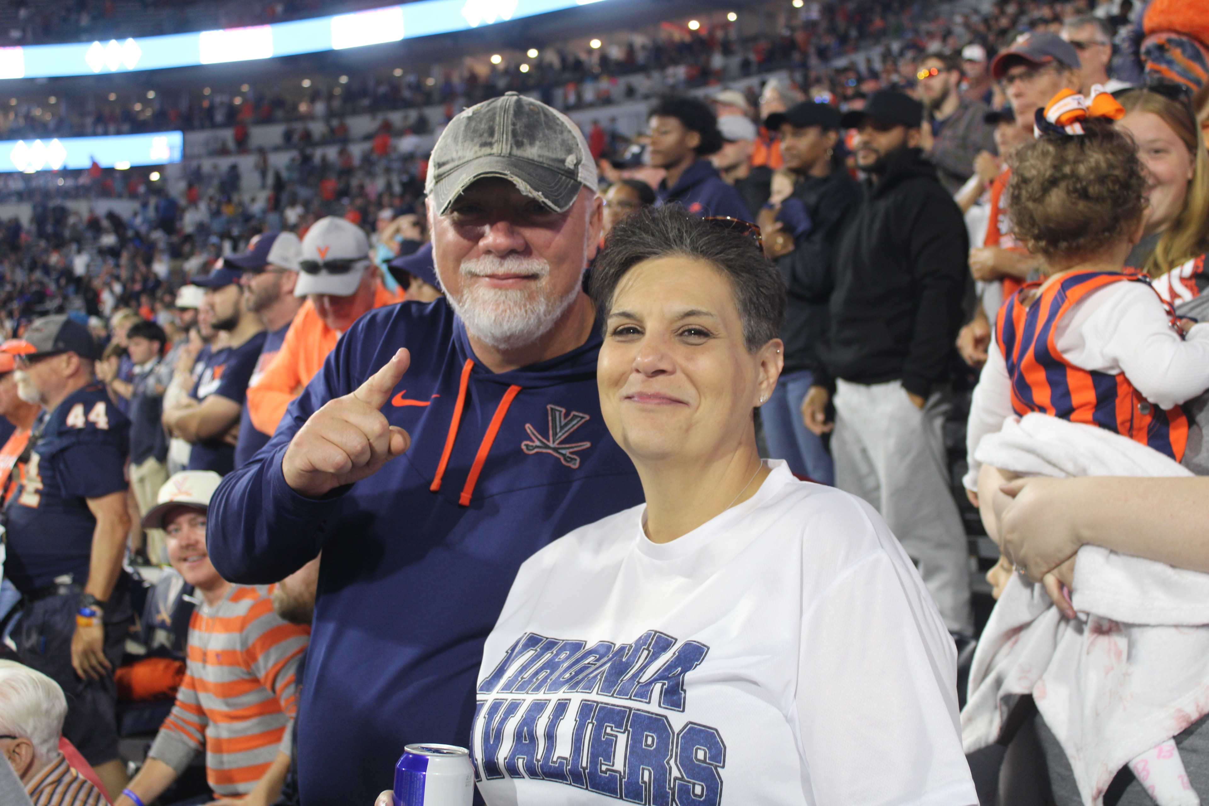 Fans at Virginia vs Delaware game day