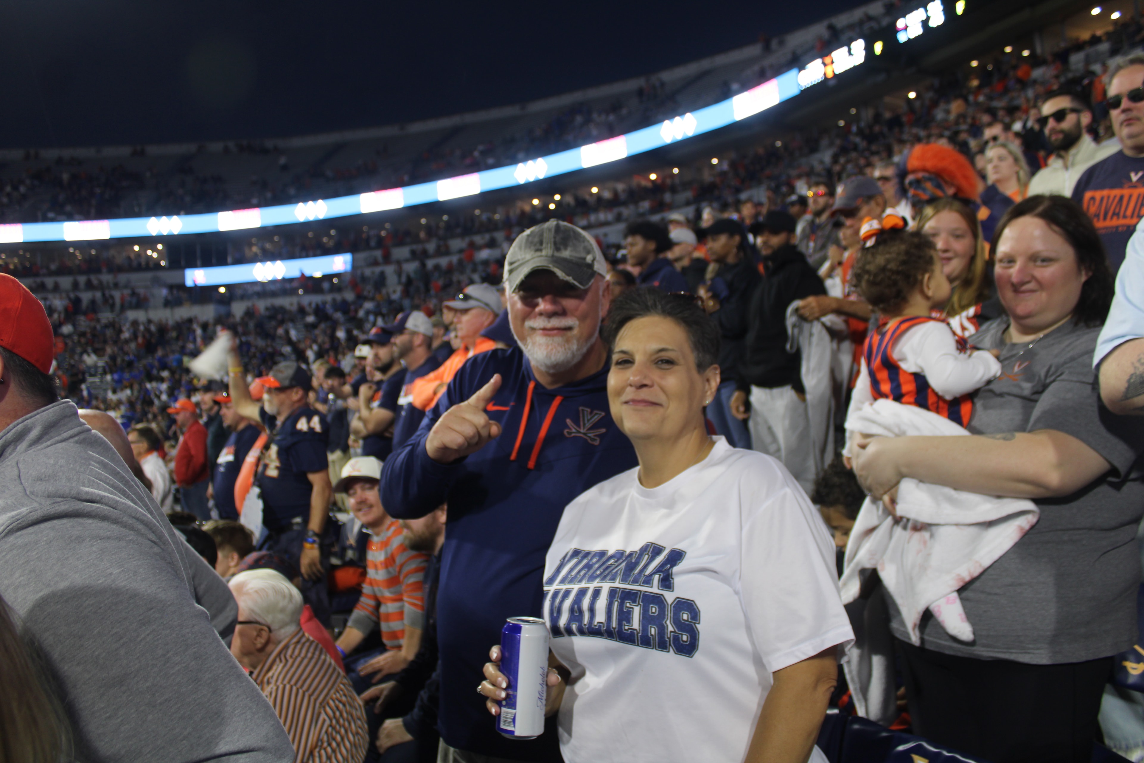Fans at Virginia vs Delaware game day