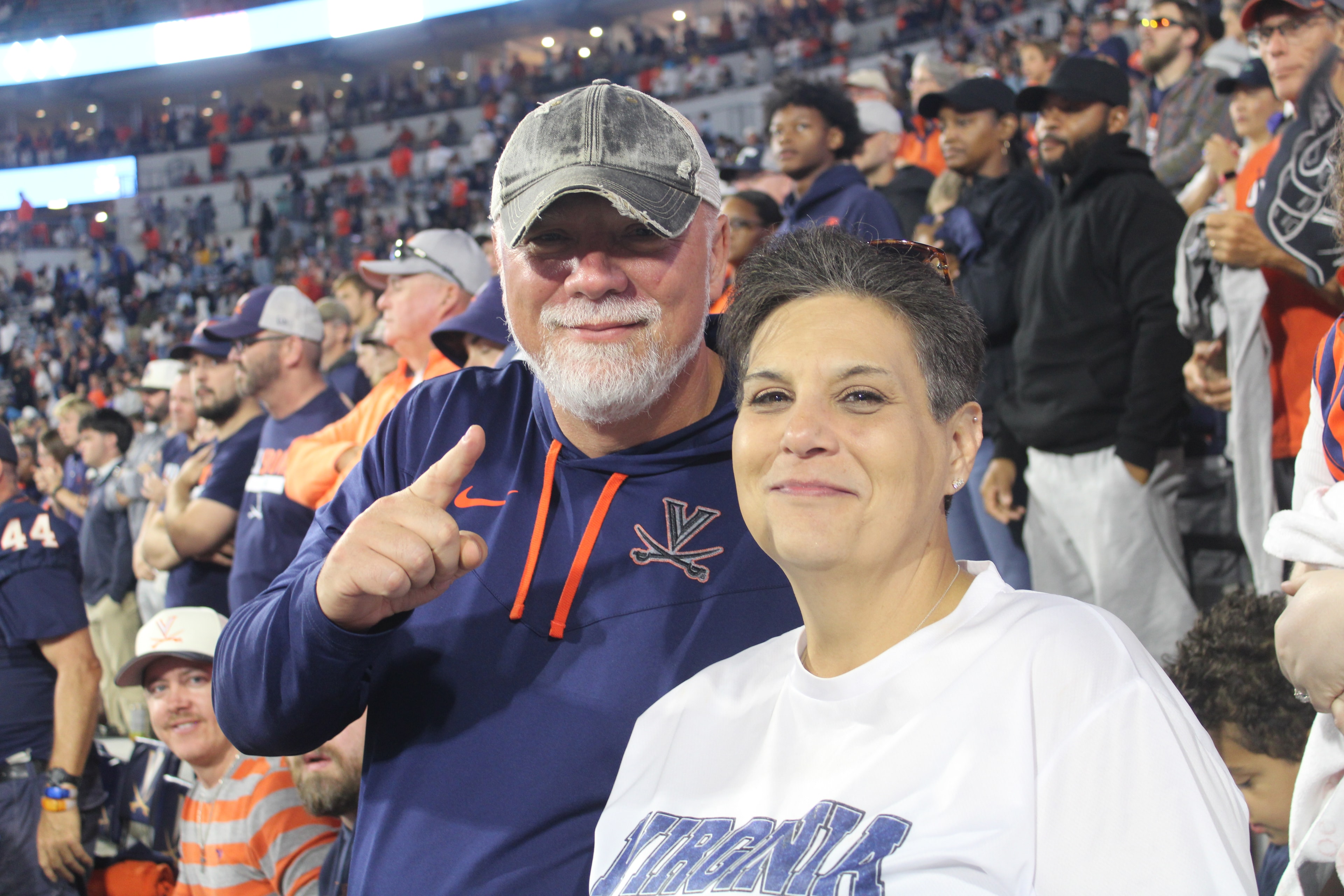 Fans at Virginia vs Delaware game day