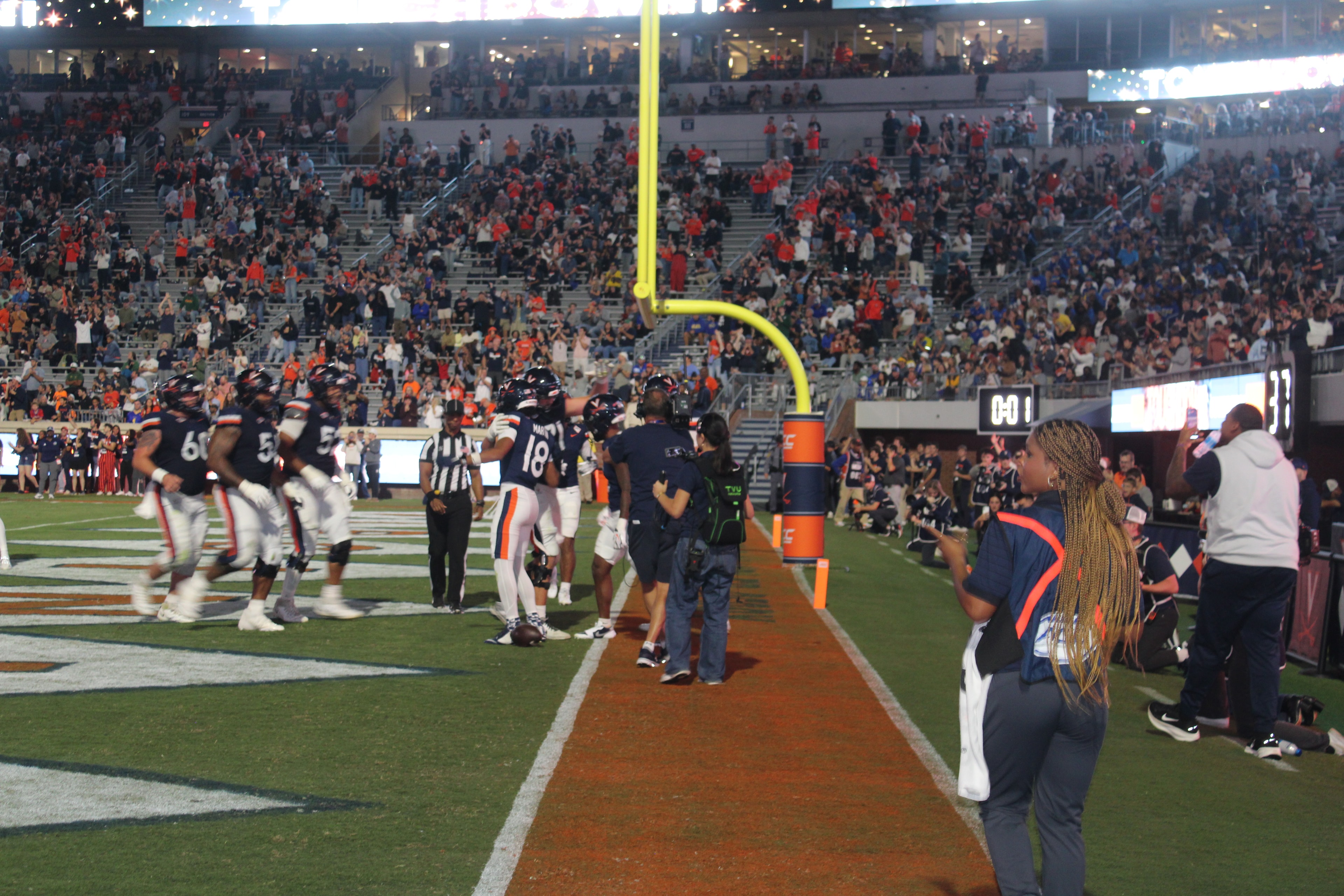Fans at Virginia vs Delaware game day