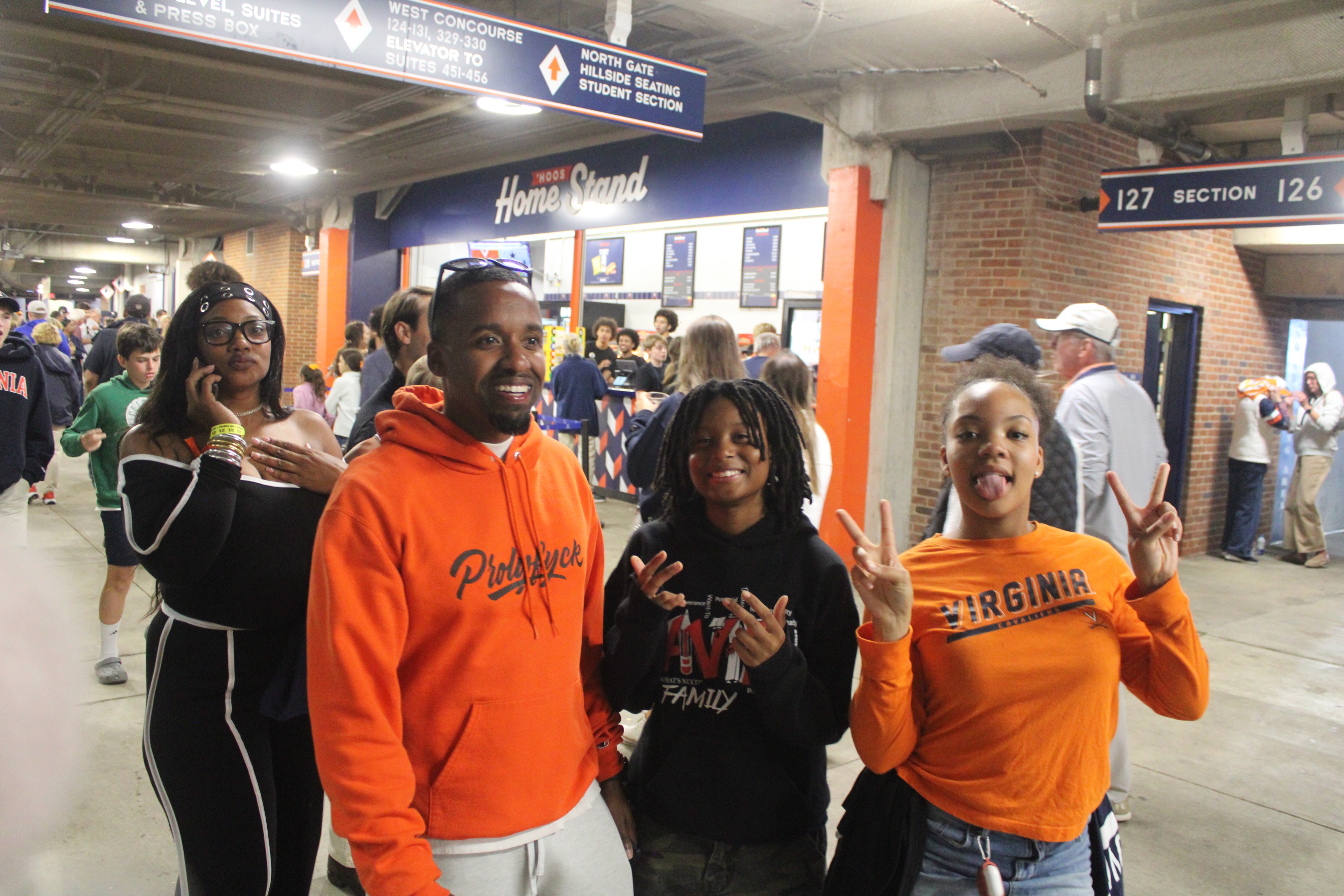 Fans at Virginia vs Delaware game day