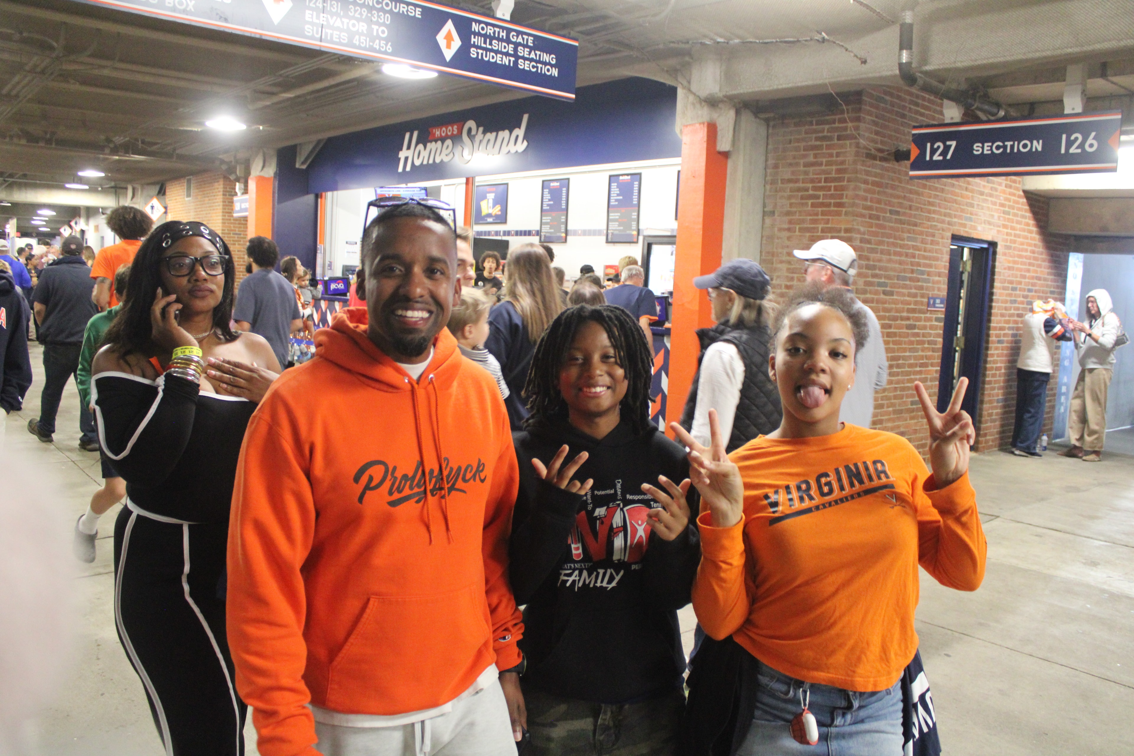 Fans at Virginia vs Delaware game day
