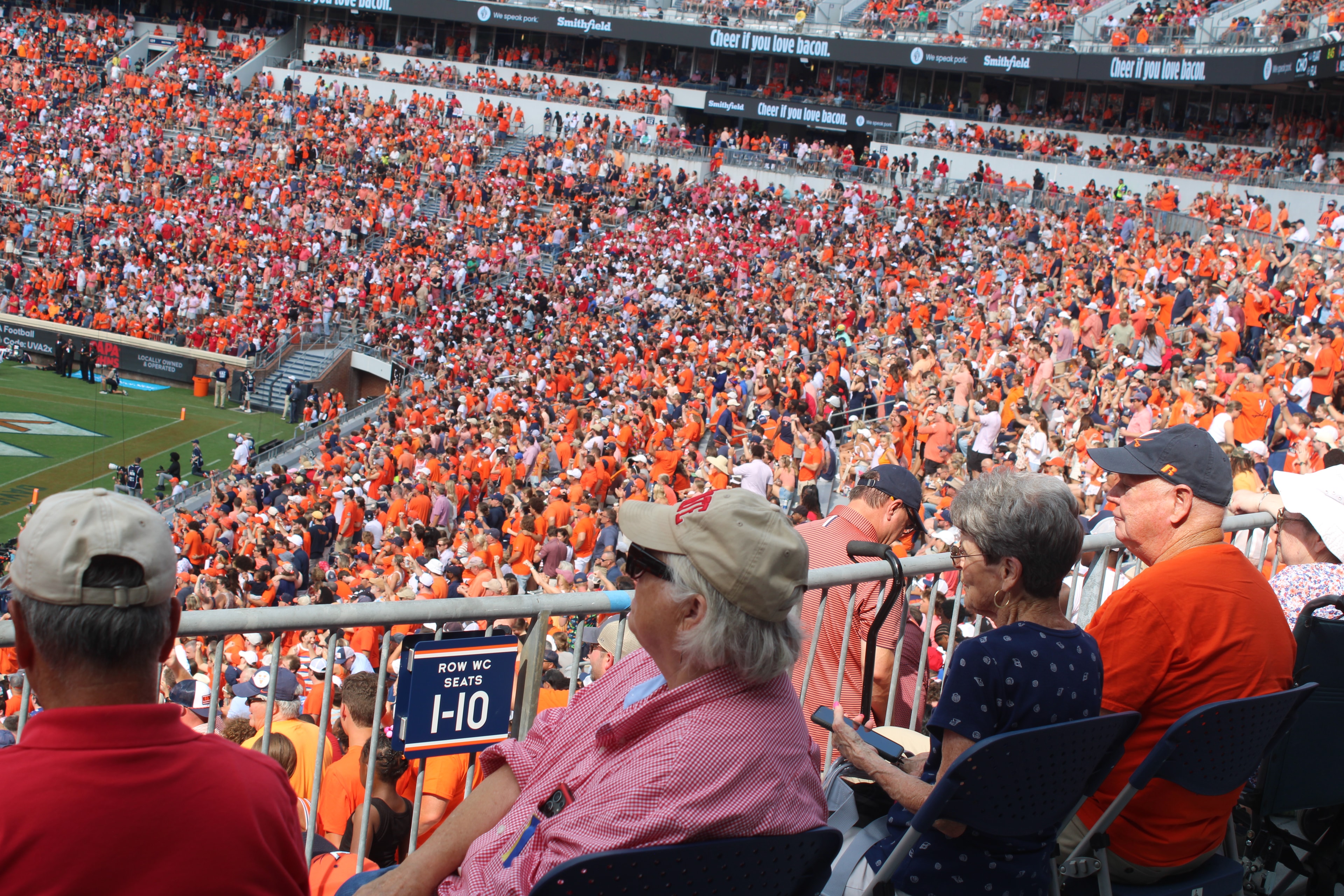 Fans at Virginia vs NC State game day