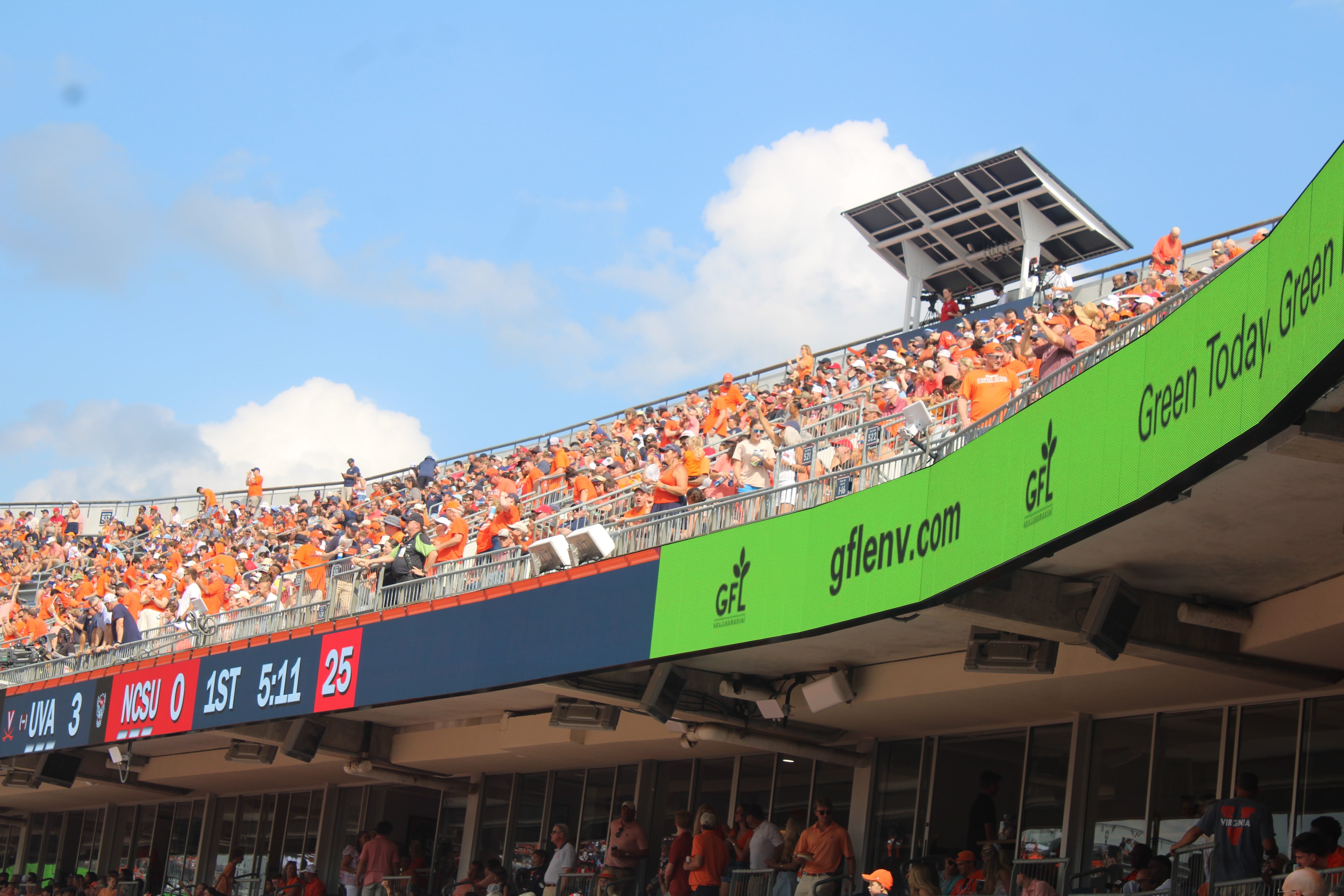 Fans at Virginia vs NC State game day