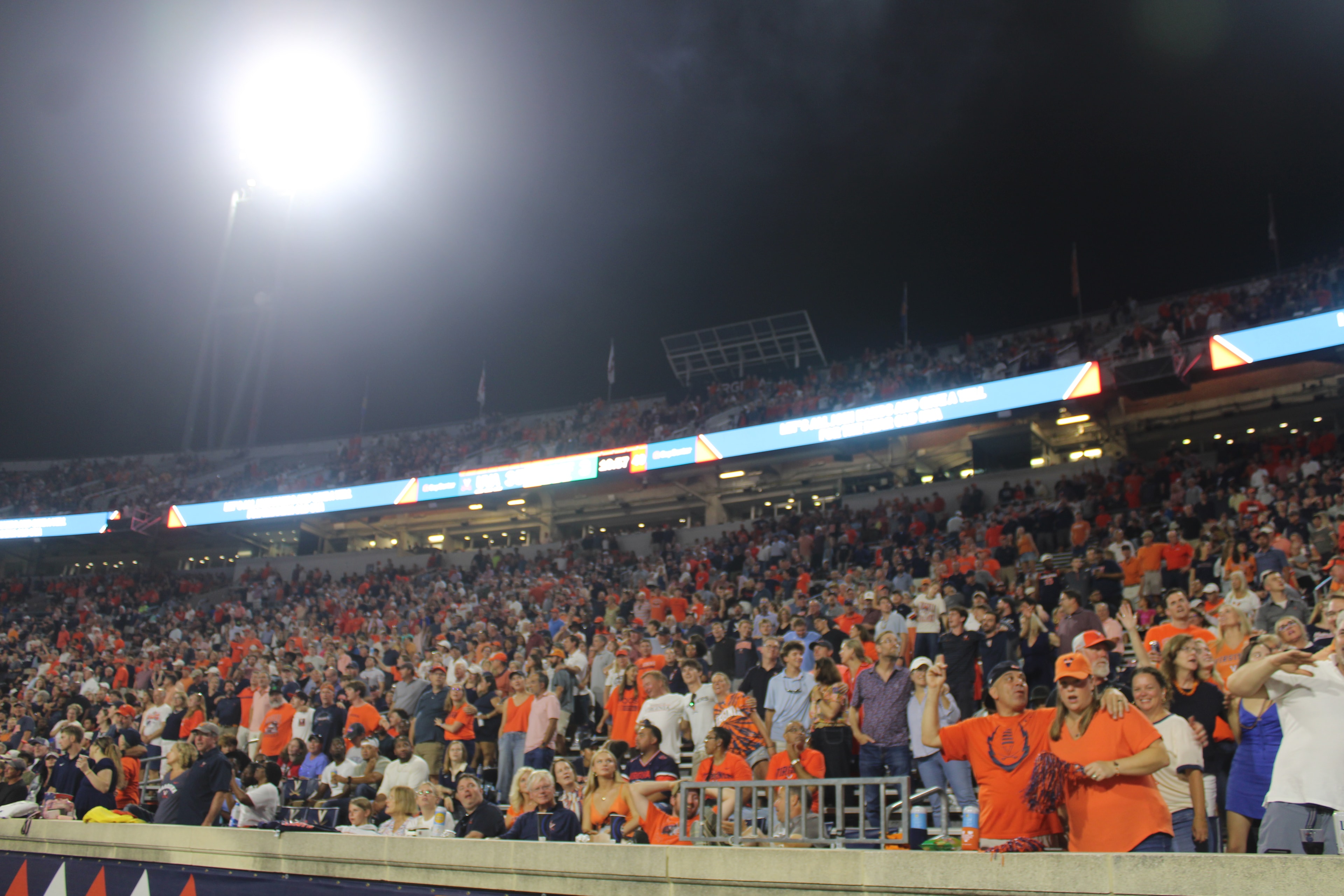 Fans at Virginia vs Norfolk State game day