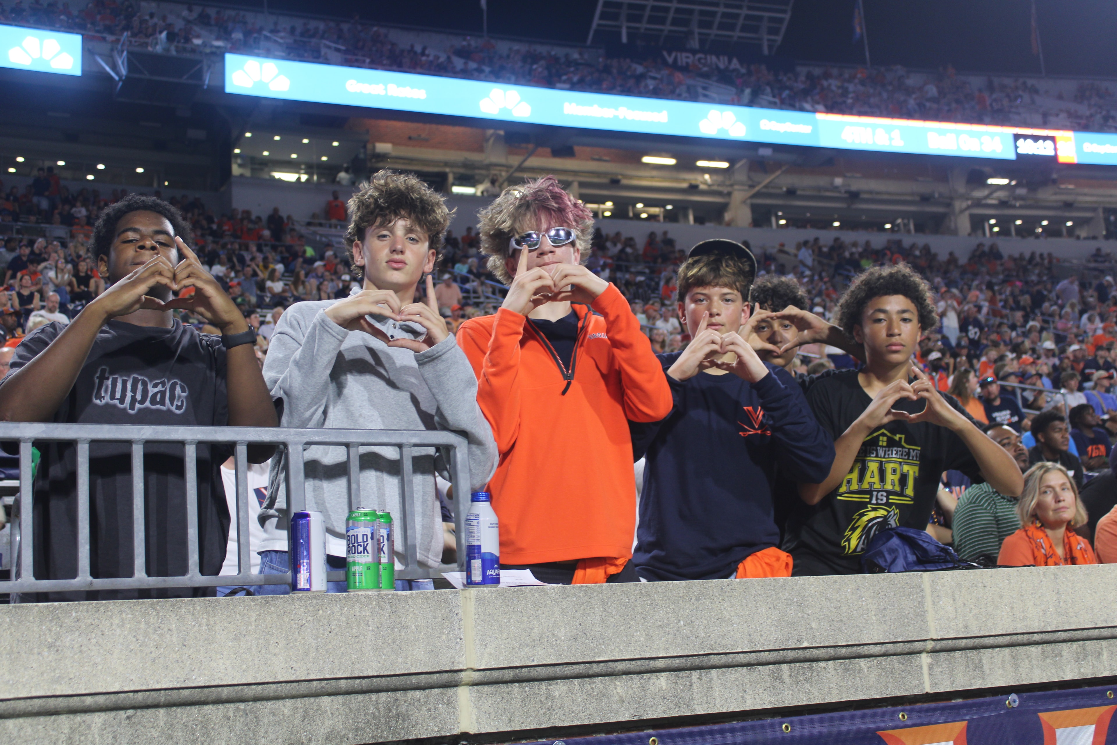 Fans at Virginia vs Norfolk State game day
