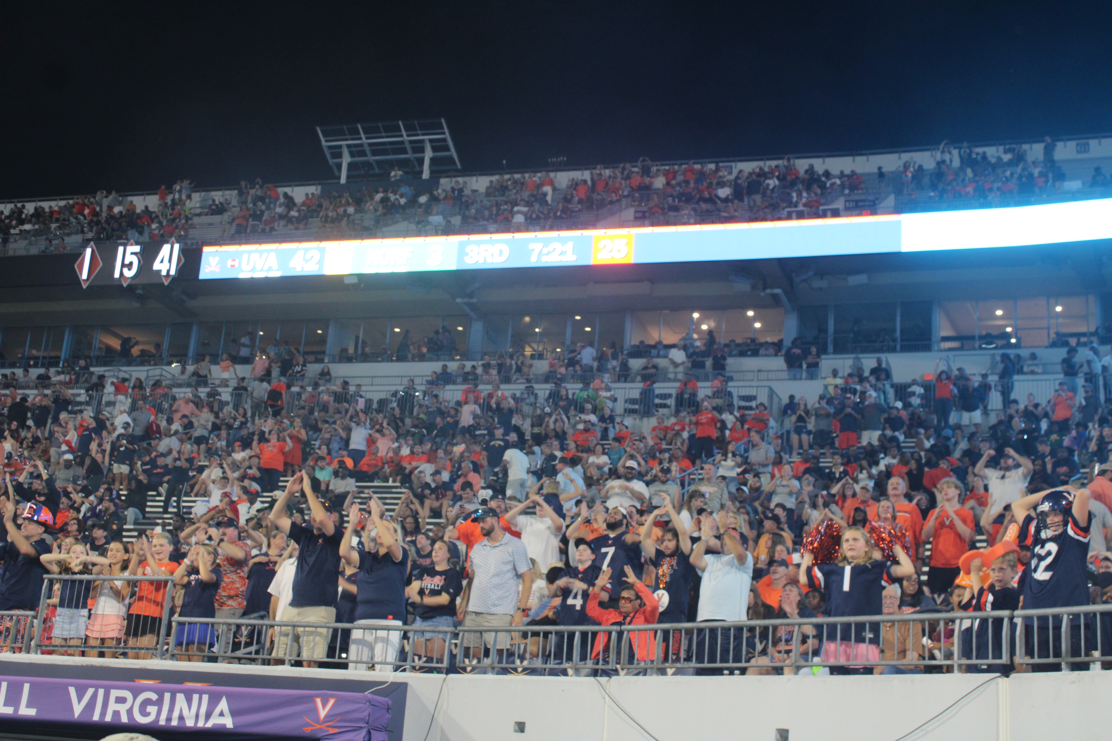Fans at Virginia vs Norfolk State game day