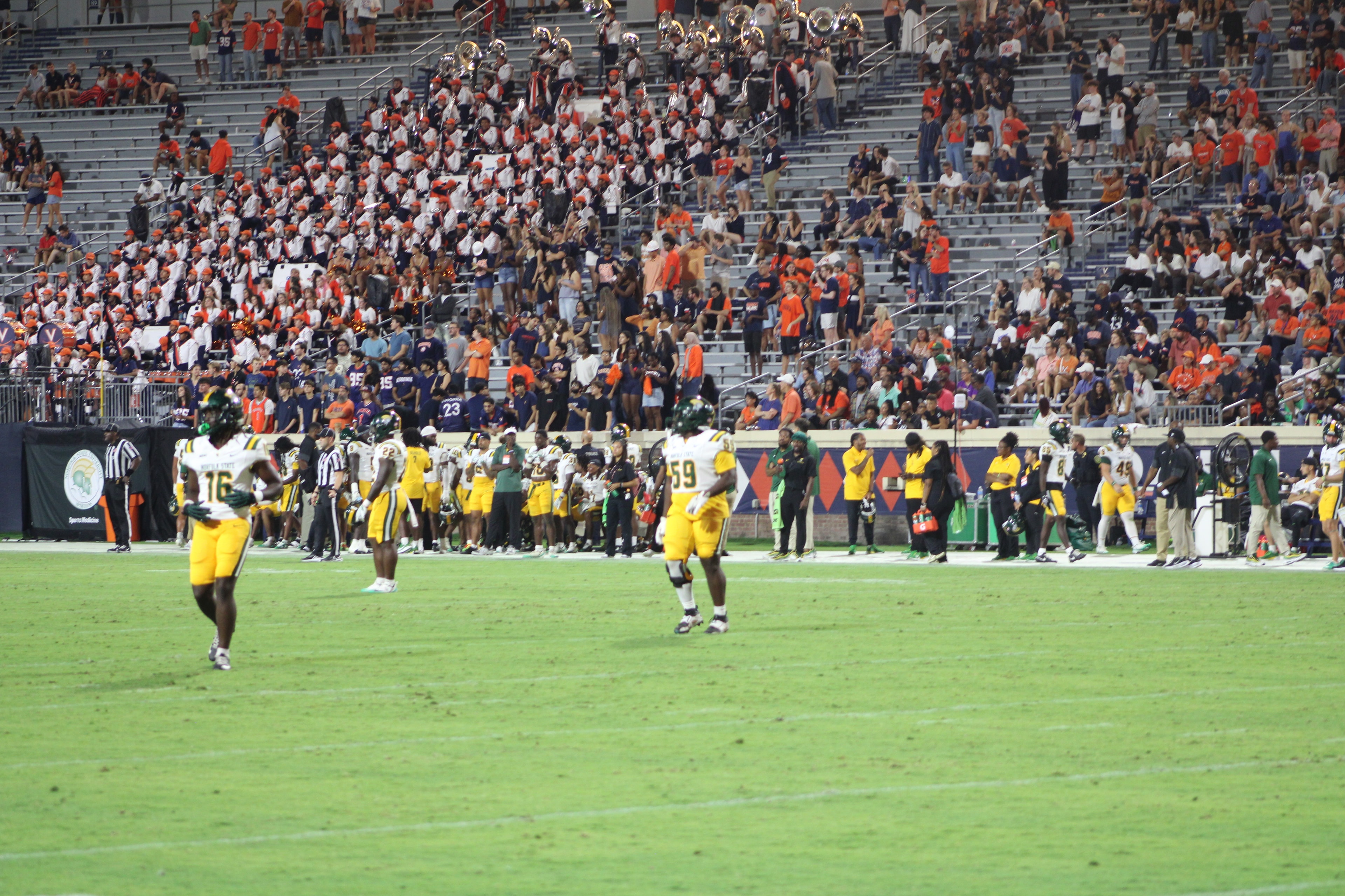 Fans at Virginia vs Norfolk State game day