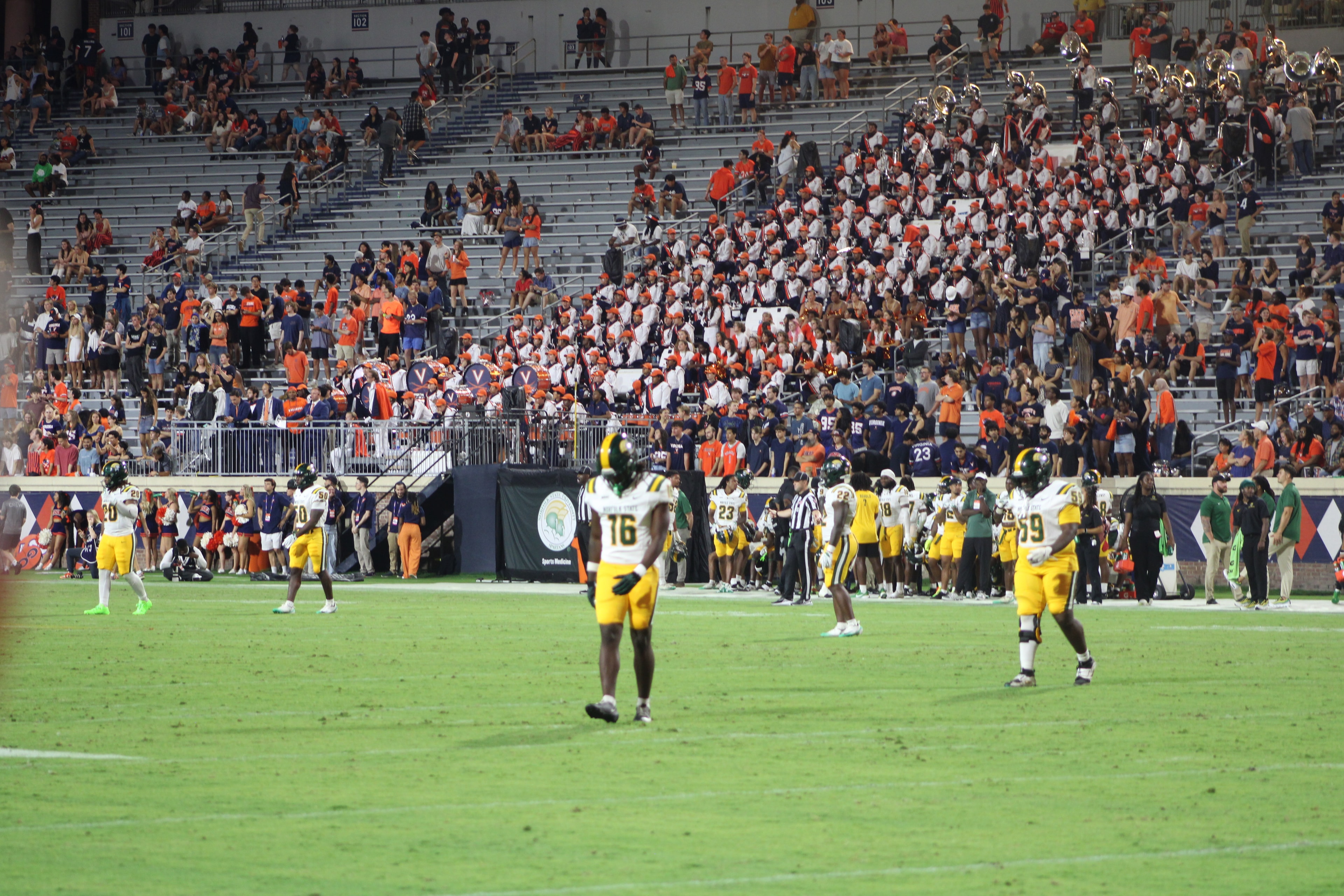 Fans at Virginia vs Norfolk State game day