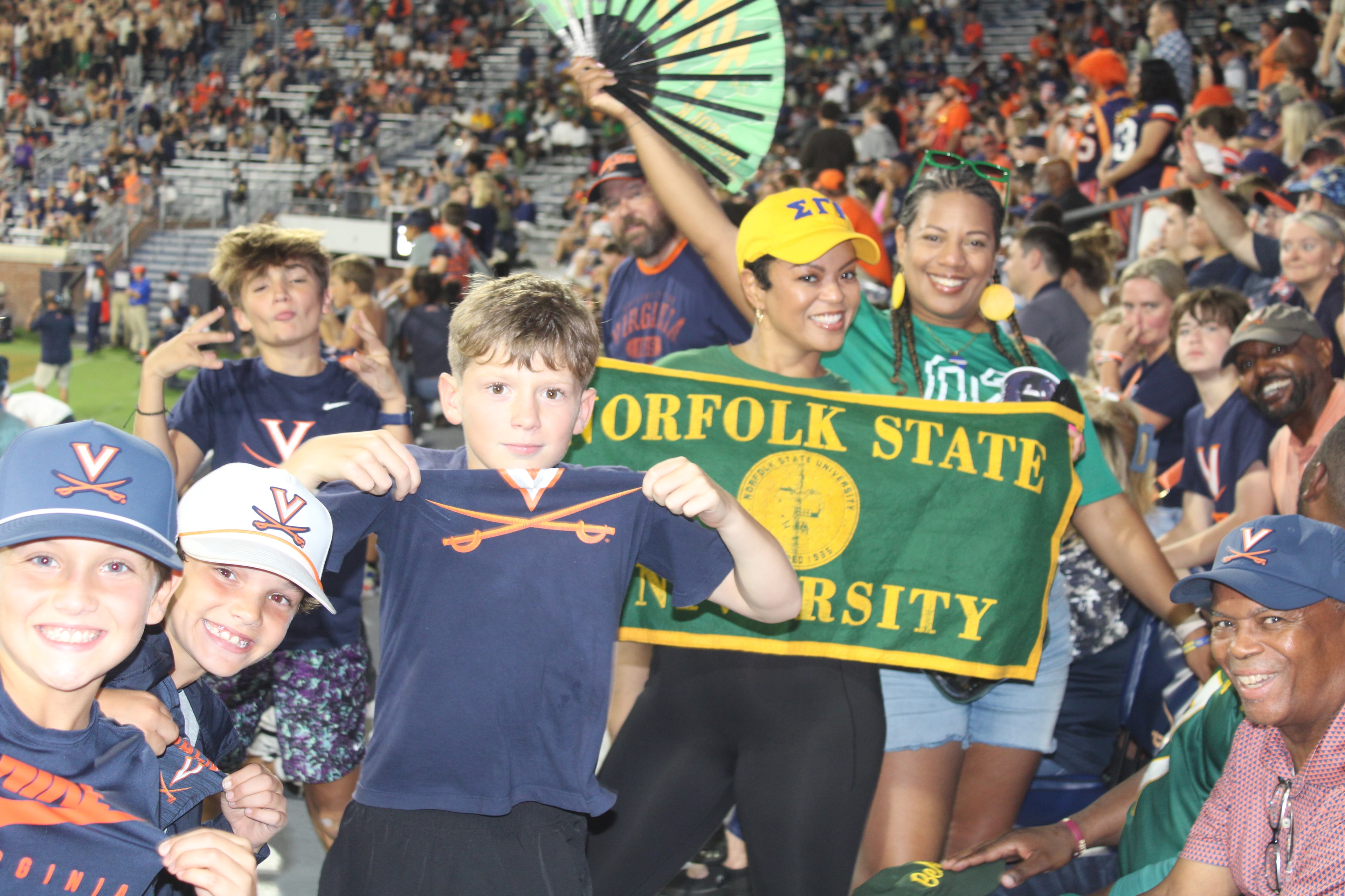 Fans at Virginia vs Norfolk State game day