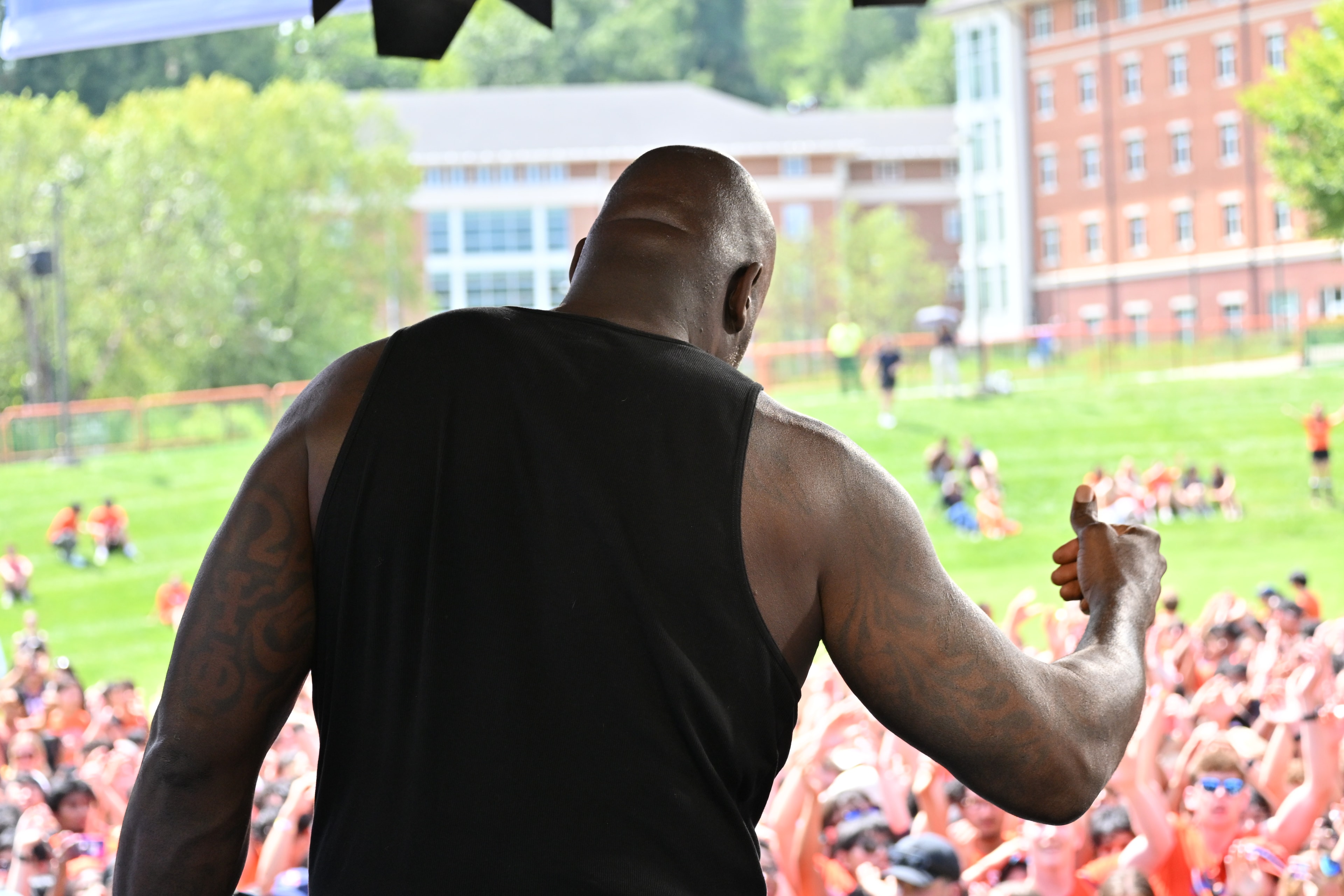 DJ Diesel at UVA Home Opener — addressing the crowd