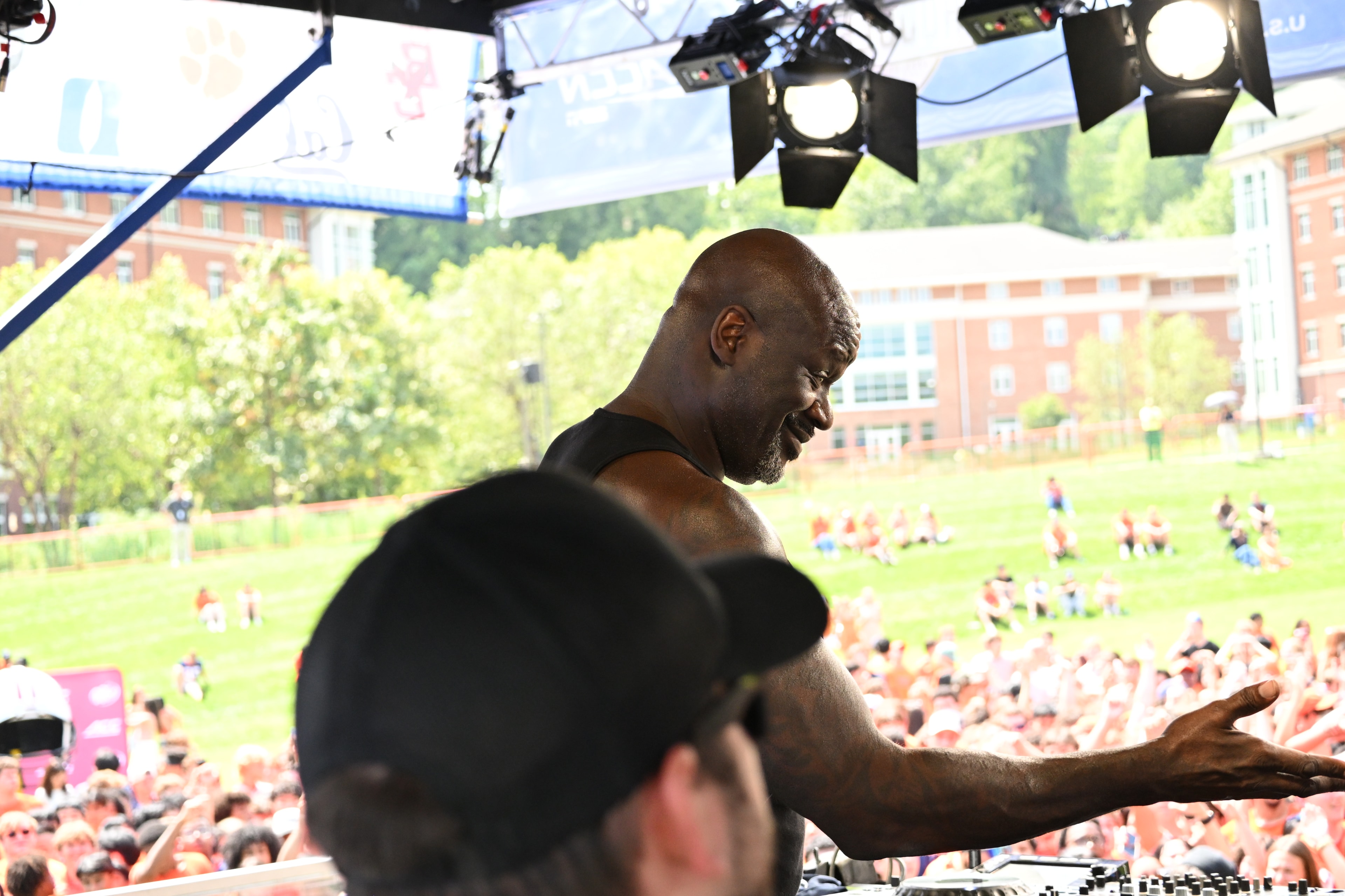 DJ Diesel at UVA Home Opener — performing on stage